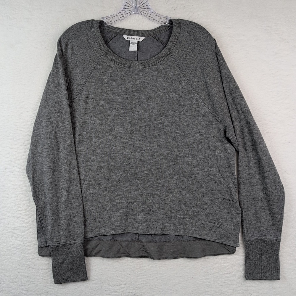 Athleta Coaster Luxe Recover High Hip Sweatshirt Women's Large Gray